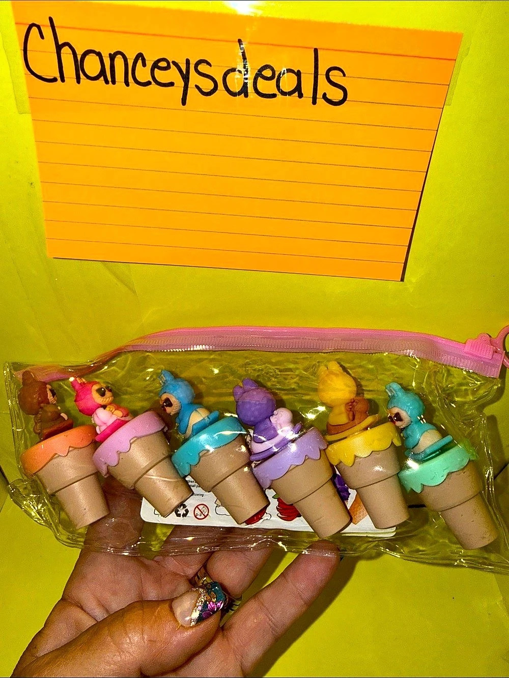 6-Piece Ice Cream Cone highlighter set monster school supply